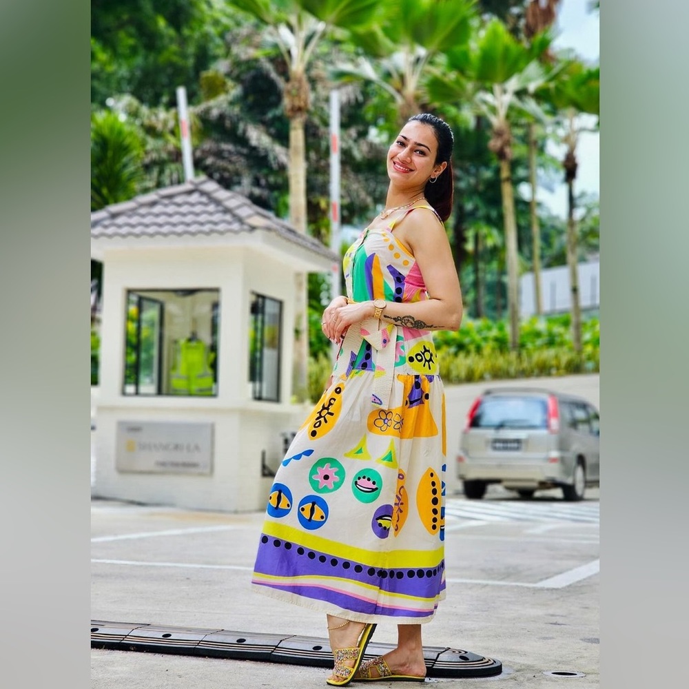 ZARA PRINTED MIDI DRESS | Multicolored | 7698/026